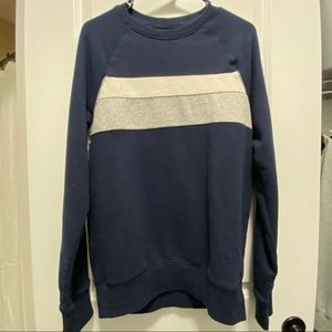Navy Blue Striped Pullover